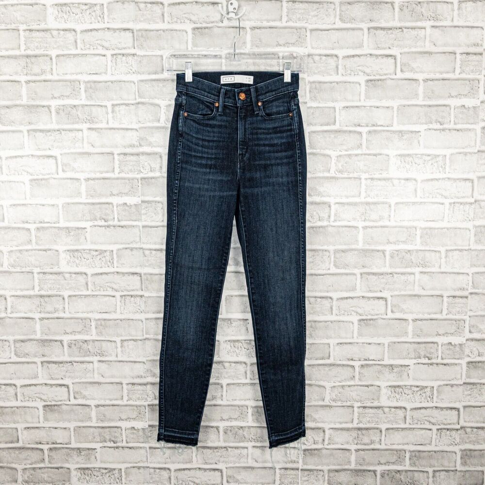 AYR Women's Riser High-Rise Skinny Jeans Psychic City Dark wash 25x28